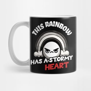 This Rainbow has a stormy heart Introverted Design Mug